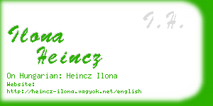ilona heincz business card